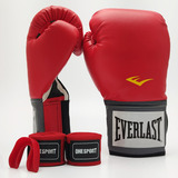 Luva Boxe / Muay Thai Everlast Training + Bucal + Bandagem