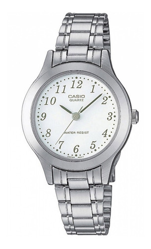 Reloj Casio Mujer Ltp-1128a-7b Metal Fondo Plateado Casiocen