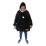 Maxi Poleron Sherpa Bata Manta Capucha. Frazada Invierno