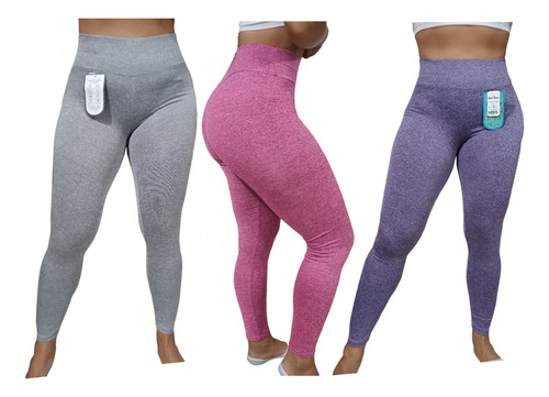 Licras Leggings Para Mujer X 3 Unidades Combo Deportivo 