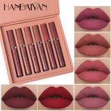 Handaiyan Lip Gloss Matte Longa Duração 6 Cor Miya