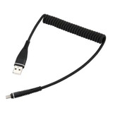 Cabo Usb Para Tip C Espiral Celular Computador Carro Turbo