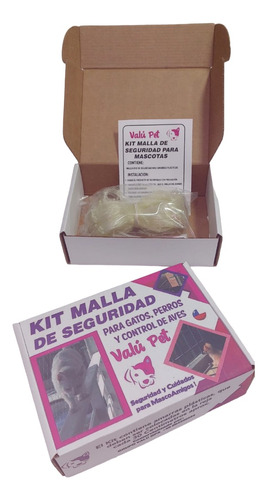 Malla Seguridad Mascotas 4x2 Mts Kit C/ Amarras Plásticas