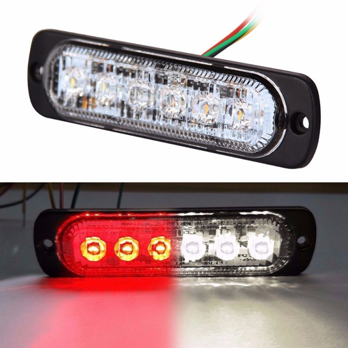 Kit Strobo Led Sinalizador Vermelho P/ Policia, Ambulância