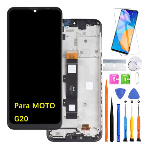 Pantalla Lcd Táctil Para Moto G20 Xt2128 Original Con Marco