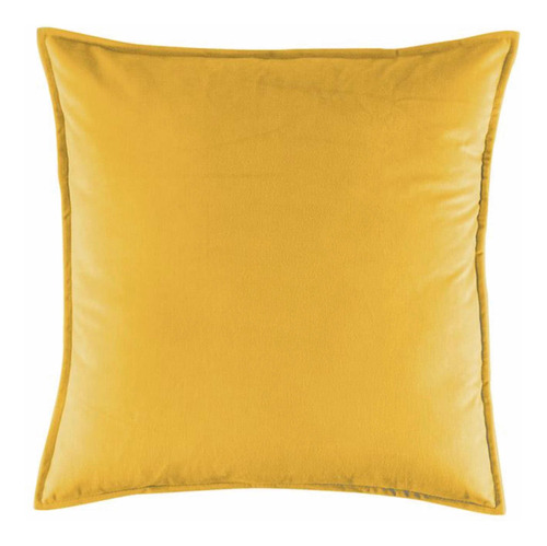 Funda Cojín Velvet Mostaza 47x47 Cm Suave Amarillo Víanney