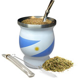 Kit De Bombilla Y Calabaza Para Te Yerba Mate Nuevo Set