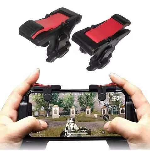 Gatillos Gamer Dobles L1 R1 Para Celular + Fundas Dedos