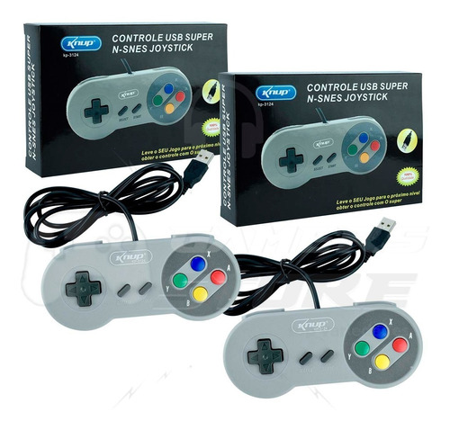 20 Controles Usb Para Pc Super Snes Manete Tv Box Windows 