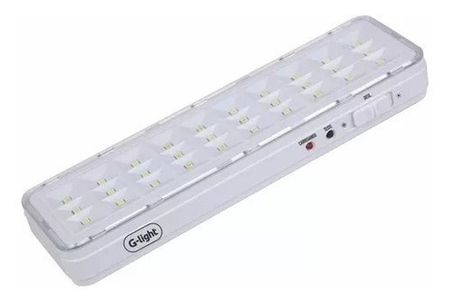 Luminária De Emergência 30 Leds Glight 1,2w 6000k Cor Branco 100v/240v