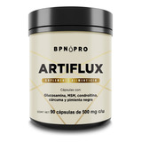 Bpn Pro Artiflux. Glucosamina, Msm, Condroitina, Cúrcuma Y Pimienta Negra. 90 Cápsulas Sin Sabor.