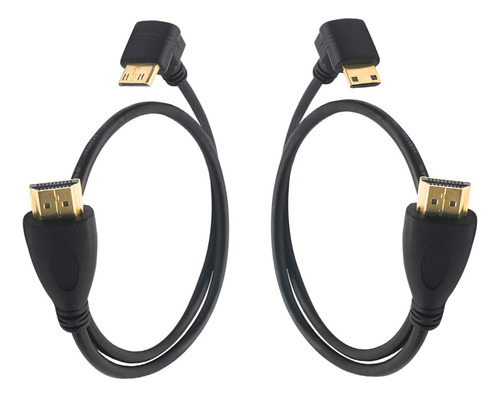 Gintooyun Mini Hdmi A Hdmi, Hdmi 90 Grados Hacia Arriba Y Ha