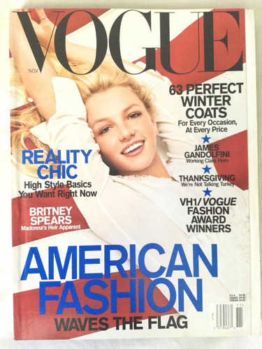 Revista Vogue / Britney Spears Noviembre 2001 Impecable