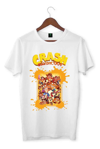 Polera Crash Bandicoot Y Amigos Videojuego Algodón Niño Niña