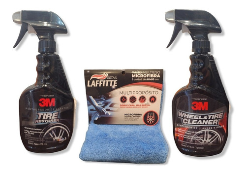 Quality Kit De Lavado 3m Limp. De Llantas + Rest. De Llantas