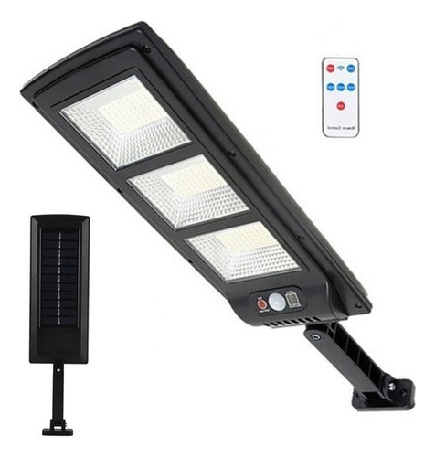 Luminária Solar 300w Poste Refletor Led Controle Remoto