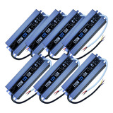 07pçs Fonte Blindada Prova Dagua Para Led 12v 10a 120w Ip67 