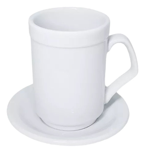 6 Jarrito Café Doble Con Plato 200ml Tsuji 450 Porcelana 