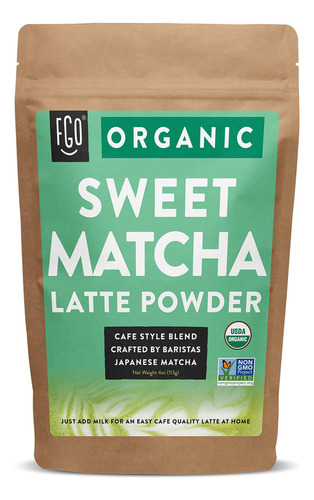 Té Verde Fgo Organic Sweet Matcha Latte En Polvo, Matcha Jap