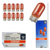 Lampara12v W5w Guiño Ambar  T10 El Par  Osram Alemana 2827