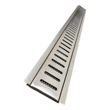 Ralo Linear 10x100 Grelha Inox Com Suporte E Tela 10,5 Metro