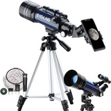 Telescopio Refractor 70mm Adaptador Para Teléfonos + Trípode