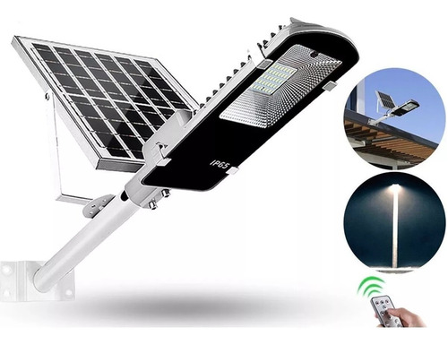 Lampara Solar 50w Led Alumbrado Publico C/control + Soporte