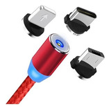 Cable Cargador Magnético Usb 3 En 1 Tipo-c/micro Usb/ios