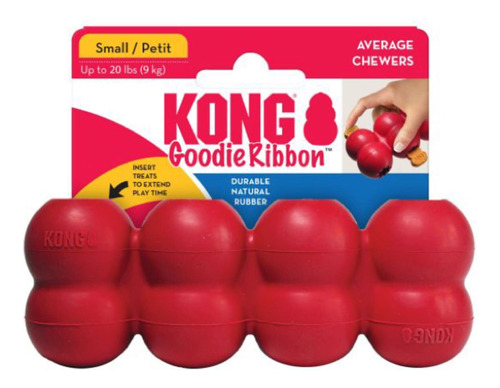 Juguete Dosificador Snack Perro Kong Goodie Ribbon Classic M