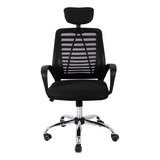 Silla Ergonomica Femmto Em001 Negro Giratoria Escritorio Oficina Apoyabrazos Peso Maximo 120 Kg Rotacion 360° Bloqueo De Balanceo Con Apoyacabeza