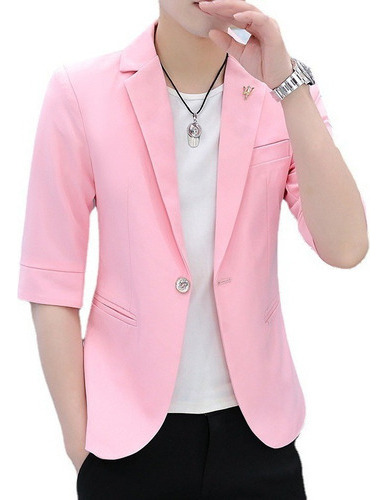 Blazer Trajes Chamarra Slim Estelo Coreana For Caballeros