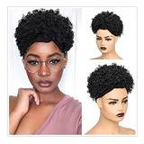 Pelucas - Fave Short Afro Kinky Curly Turban Wig Synthetic H