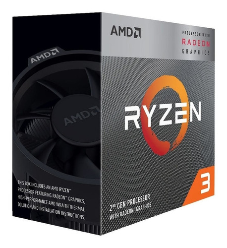 Procesador Amd Ryzen 3 3200g 4 Cores Soc Am4 4.0ghz Vega 8  