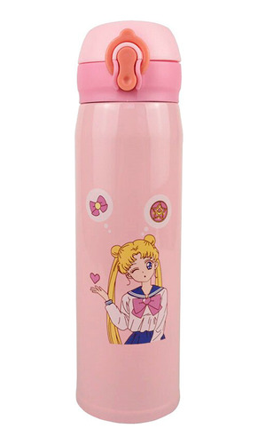 Botella Termo Sailor Moon Serena Usagi Tsukino Kawai 