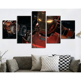 5 Cuadros Canvas Iron Man Vengadores Decorativo 100x56cm