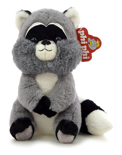 Peluche Mapache Sentado Suave 28 Cm Phi Phi Toys Cod 8136