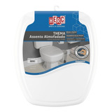 Assento Retangular Macio Branco Herc Vaso Wc Celite/ Fit