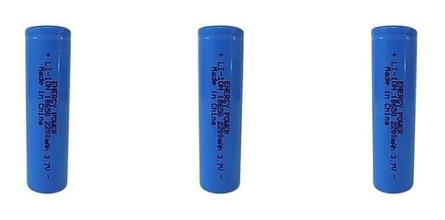 Bat. 18650 2200mah Energy Power 3,7v (kit C/3 Peças)