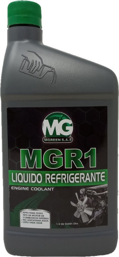 Refrigerante Mgreen Verde Por 1/4 Galón