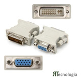 Adaptador Dvi 24+5 Pinos Macho P/ Vga 15 Pinos Femea