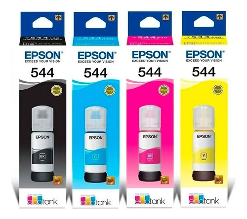 Botella Tinta Epson 544 Original Pack 4 Colores