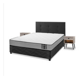 Cama Americana Star Flex 2 Pl + Respaldo Royal Y Veladores