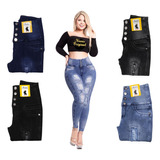 Jeans Fajero Reductor  Nieves 4 Botones Para Lucir Mas Bella