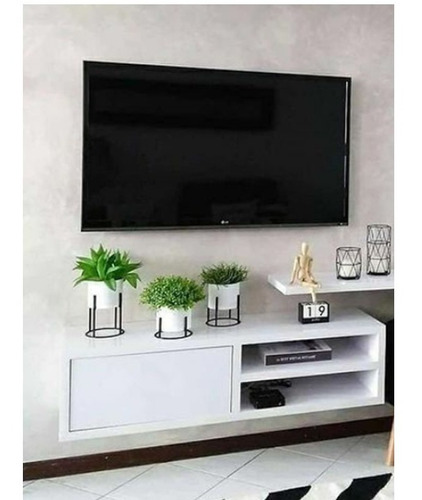 Centro De Entretenimiento Flotante, Mueble Para Tv, Moderno