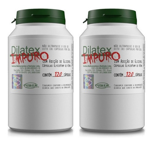 Kit 2x Vasodilatador Potente Dilatex Impuro Total: 240 Cáps