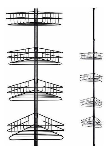 Yescom 4 Tier Metal Cuarto De Baño Telescópico Esquina