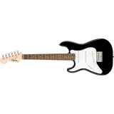 Squier Mini Stratocaster Guitarra Eléctrica, Negro, Laurel D