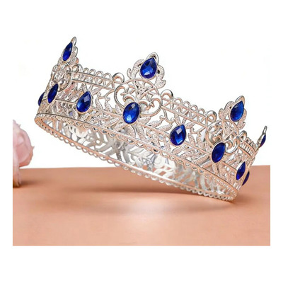 Tocados De Novia: Corona De Boda En Azul Real