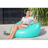 Sillón Inflable Verde Turquesa  Bestway 107x102 Cm Mod 75081