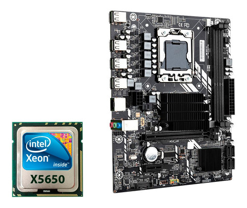 Kit Placa Mãe X58m Lga 1366 Ddr3 C/ Xeon X5650 6/12 Cores